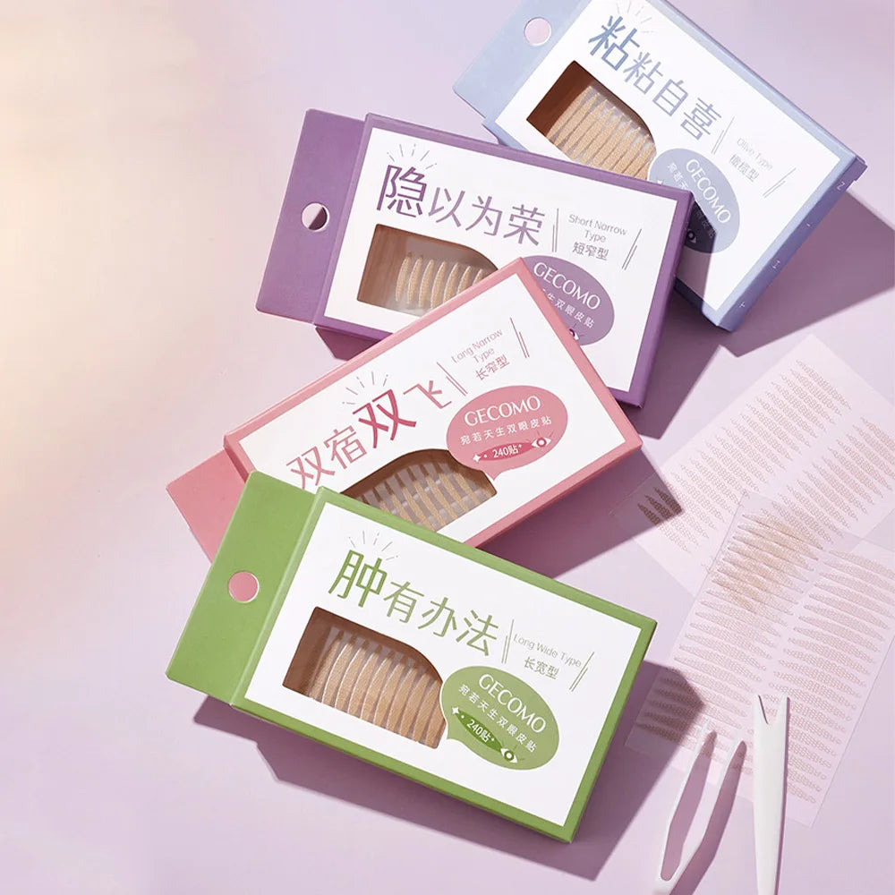 240 PCS Double Eyelid Stickers Natural Invisible And Long-lasting