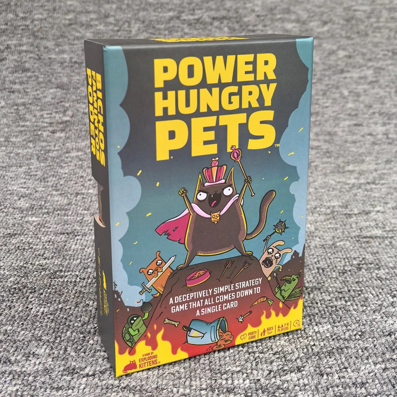 Power Hungry Pets Card Game Board Game Family Party Strategy Cards