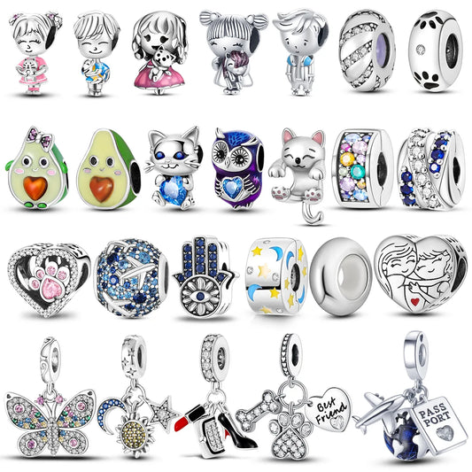 Silver Plated Travel Sunflower Lucky Charms Fit Original Pandora