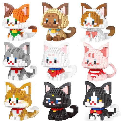 Charming Shiba Inu or Black Cat Building Block Kit (in bag) Delightful