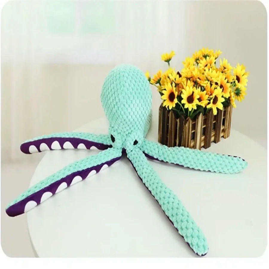 Pet plush octopus toy interactive sound anti-demolition home large and