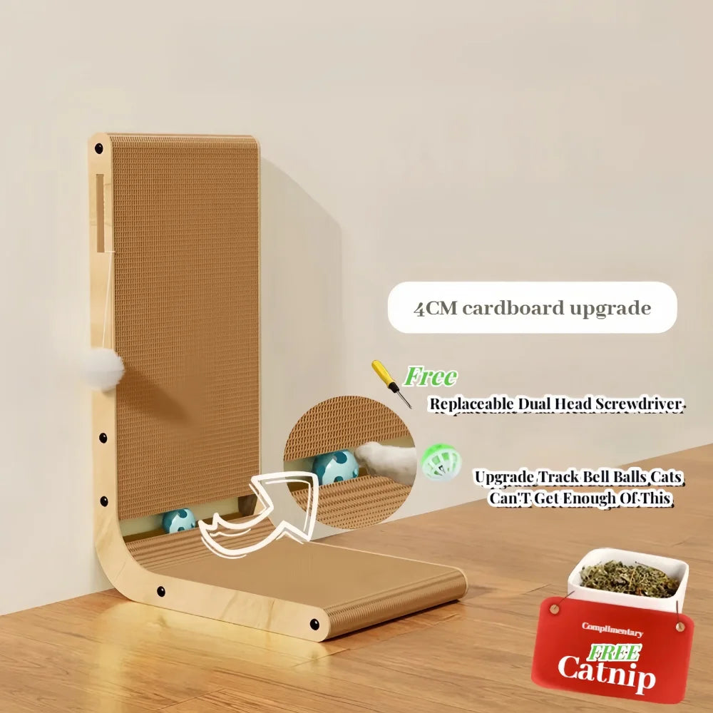 Scraper for Cats Cardboard Large/Small L-shape Wear-resistant