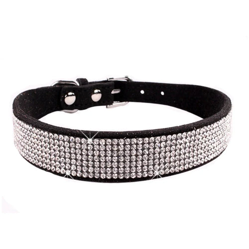 Dog Collar Crystal Glitter Rhinestone Pet Collars Zinc Alloy Buckle