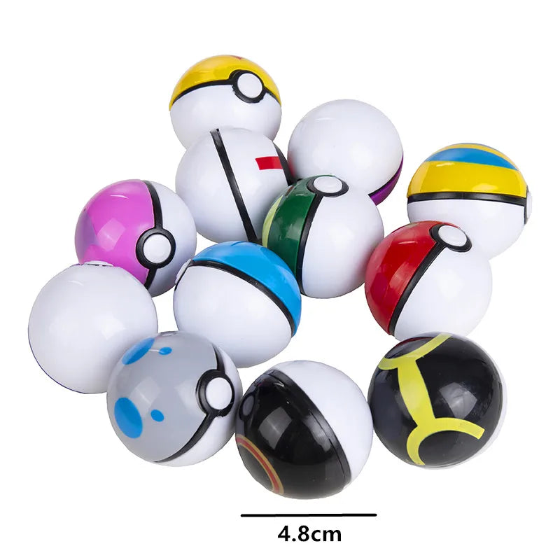 12 Pcs/Set Pokemon Pikachu Action Figure Pokeball Game Toy  Pocket