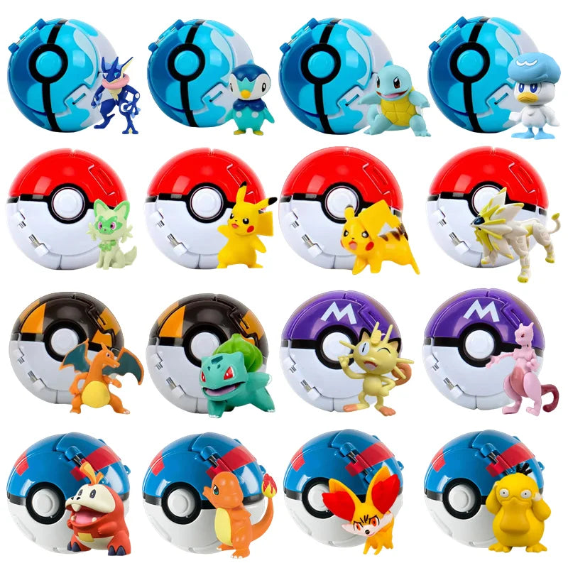 Pokemon Figure Pokeball Anime Figurines Cartoons Pikachu Charizard