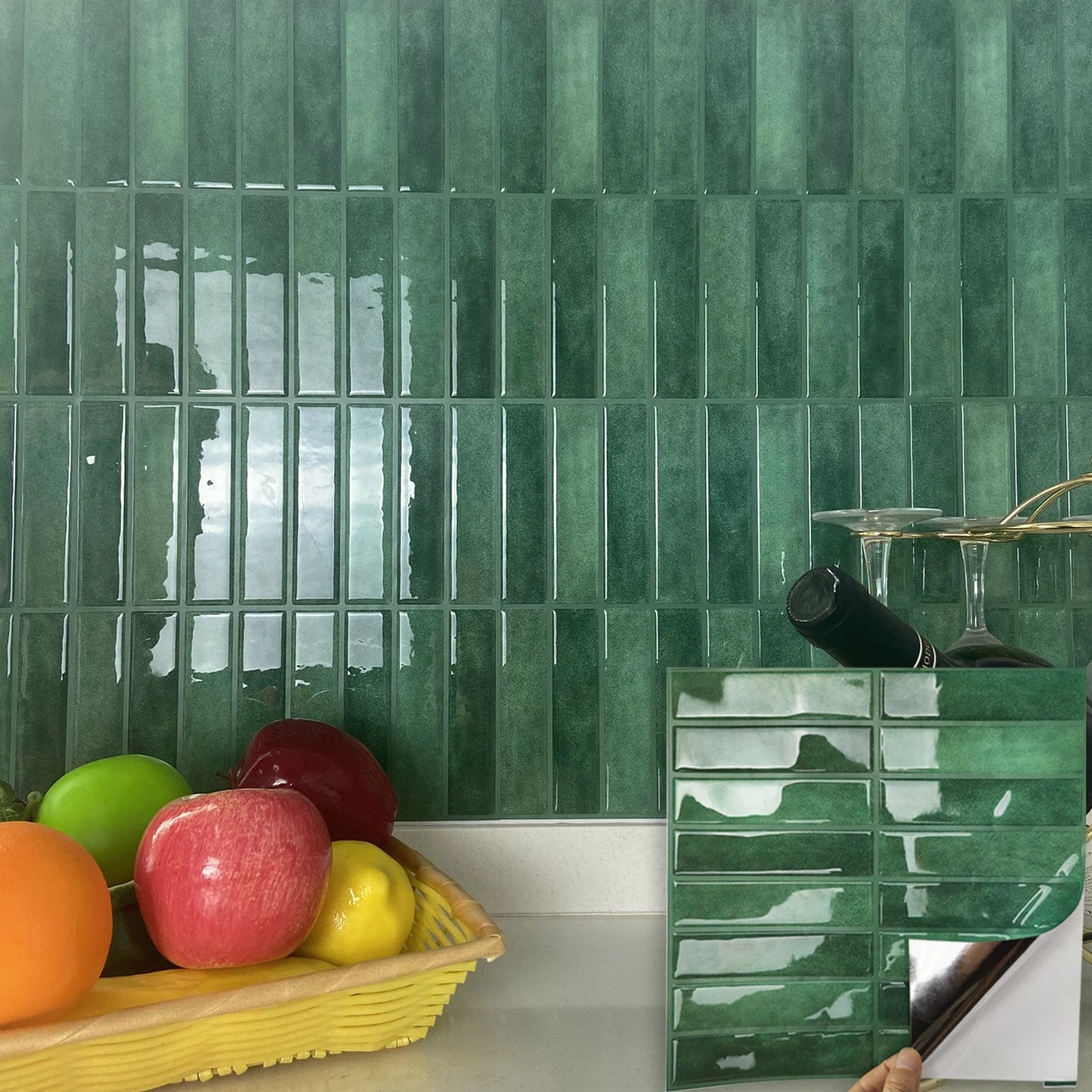 10 Sheets Peel and Stick Tiles 3D Waterproof Wall Tiles for Living