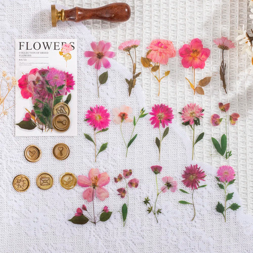 40 pcs/pack Vintage Dried flower Leaf specimen Stickers aesthetic