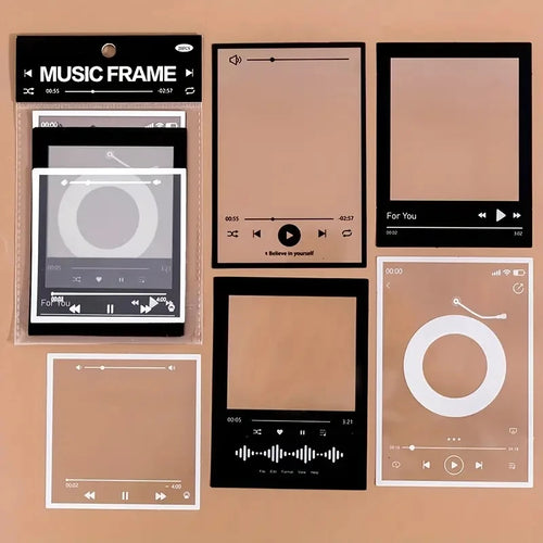15 pcs vintage photos film frame PET sticker packaging DIY diary