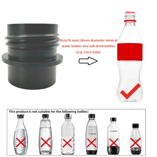 Bottle Adapter for 28 Gauge PET Bubble Bottle Compatible with