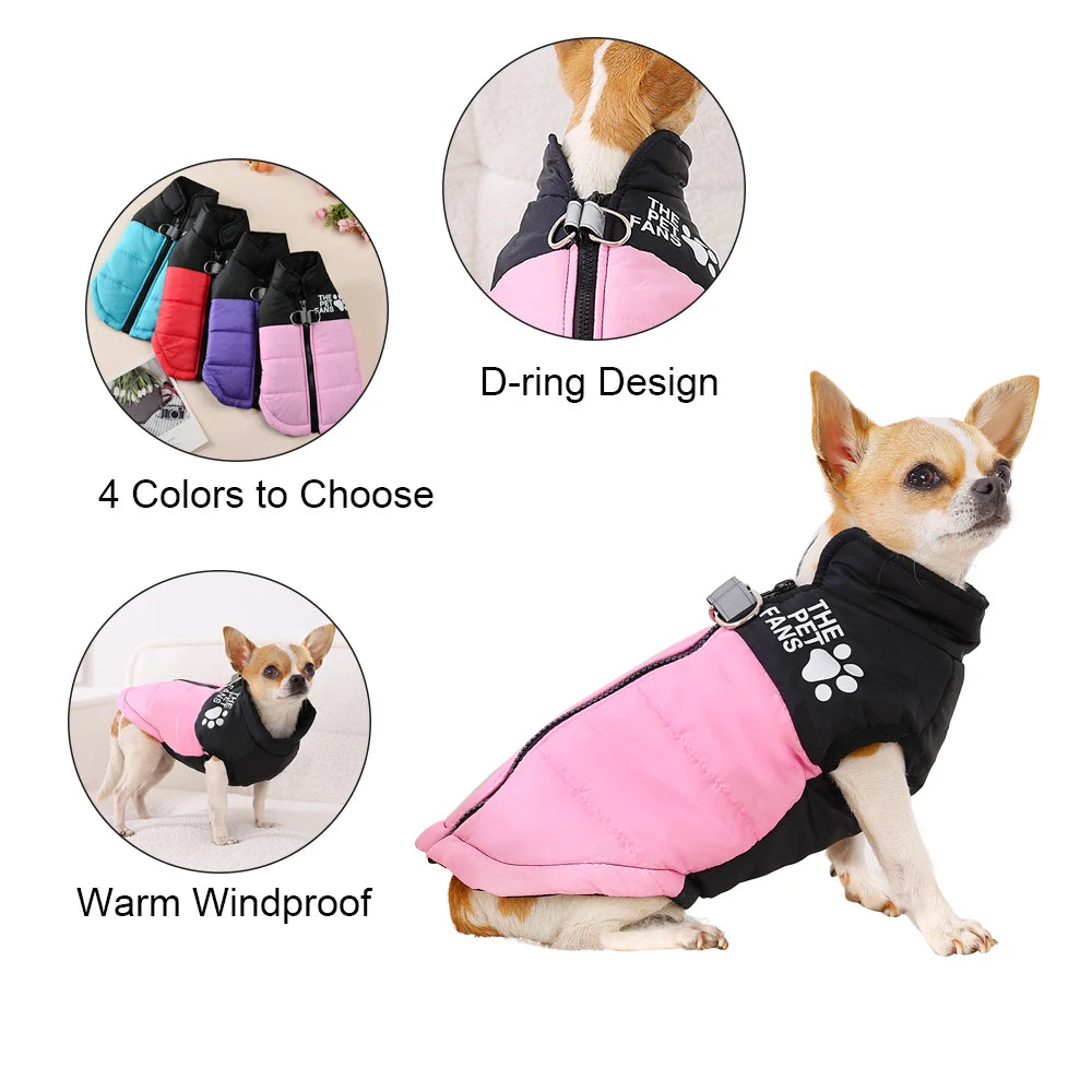 Warm Winter Pet Clothes Windproof Dog Jacket Coat For Small Big Dogs