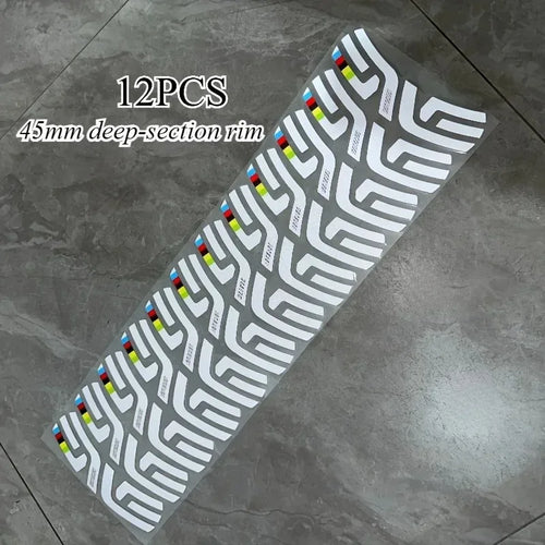 12-Piece ENVE SES High Visibility Bicycle Tire Sticker - White