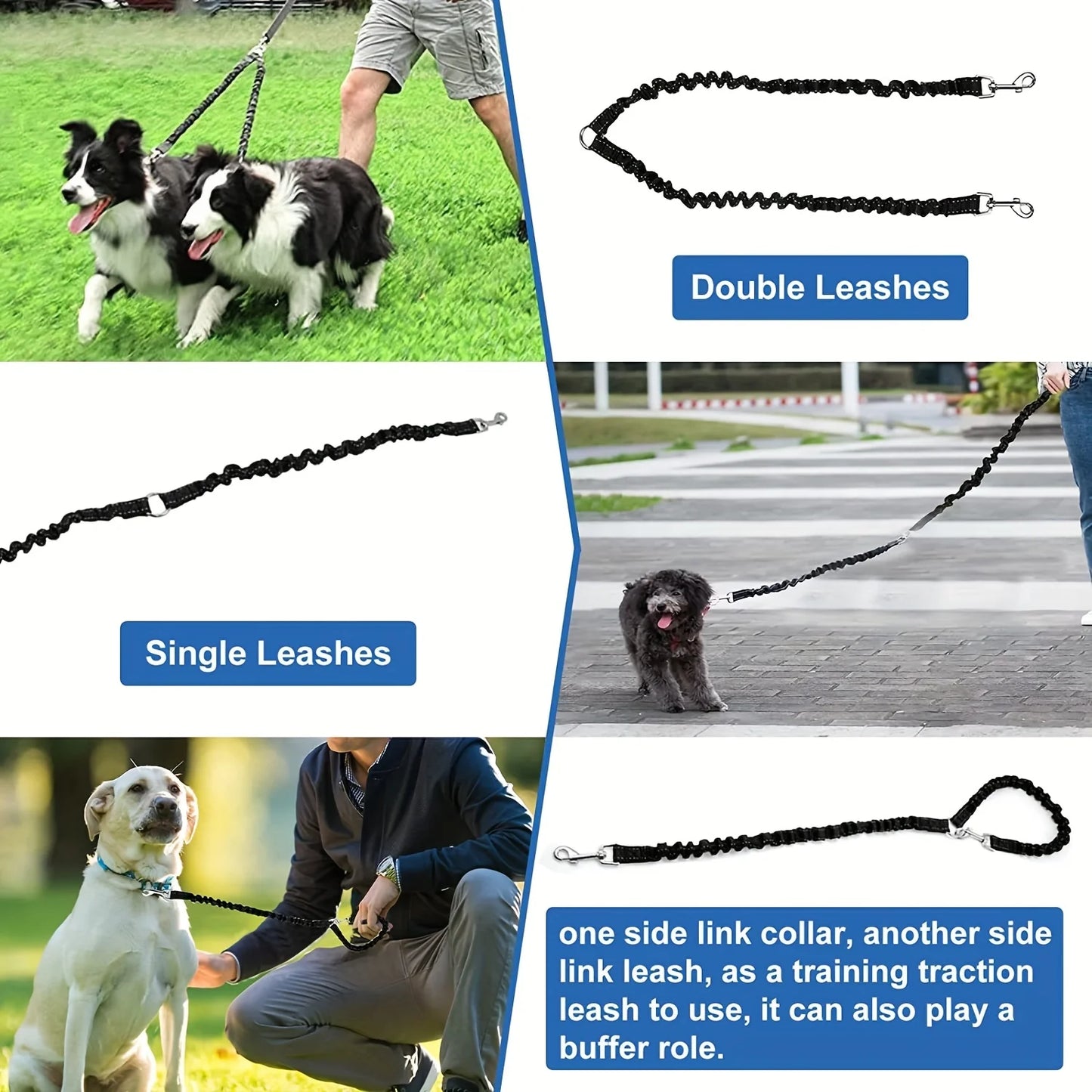 Pet Dog Double Leashes - No Tangle Dog Leash Coupler, Comfortable