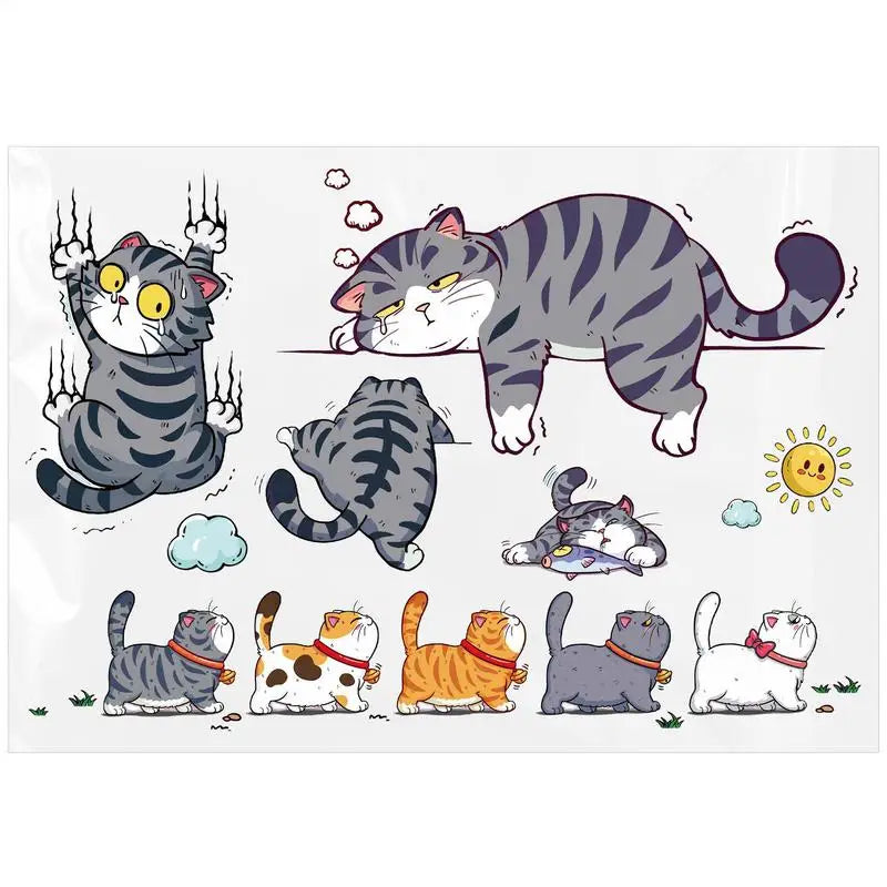 1 set Funny Car Sticker Cat Climbing Pet Animal Styling Stickers Car