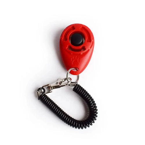 Dog Training Clicker Aid Adjustable WristStrap Sound Plastic Pet Cat