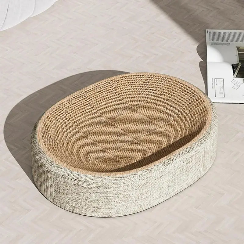 Oval Shape Scratch Pad For Cats sisal Scratching Cat Bed