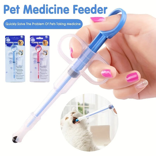 Pet Medicine Feeder Cat Tablet Syringe Feeder Soft Tip Dual Purpose