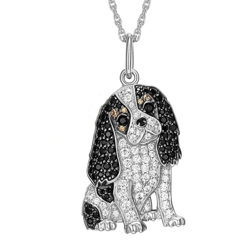 Exquisite and Cute Schnauzer Dog Pendant Necklace for Women Elegant