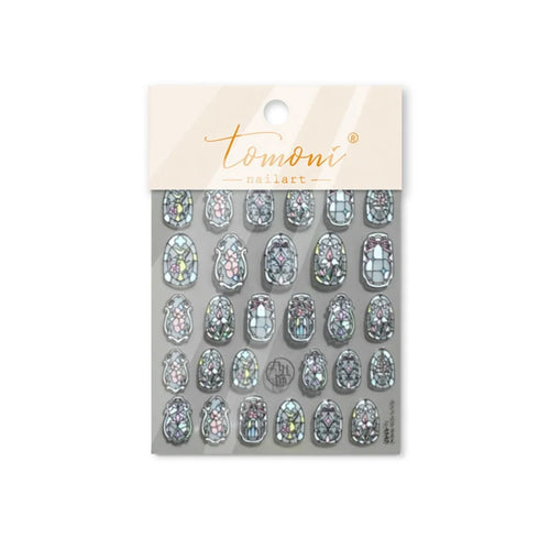 1piece 5D glass fragment nail sticker high quality stained glass