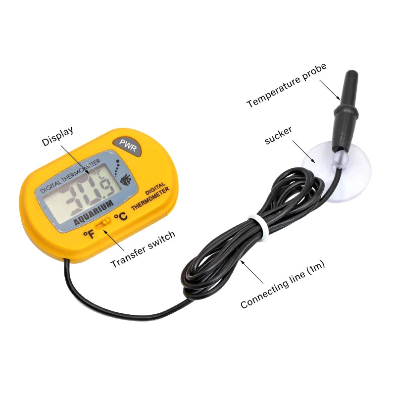 Fish Tank LCD Digital Aquarium Thermometer Temperature Water Meter