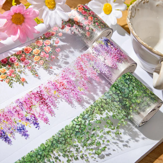 5*200cm 1roll INS Fresh vine theme PET tape Stickers Adhesive Diy