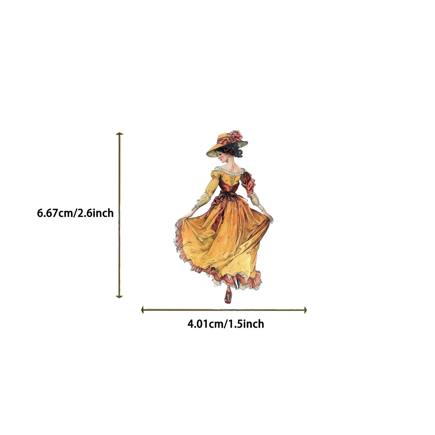 50pcs Retro European And American Characters Sticker Decor Laptop