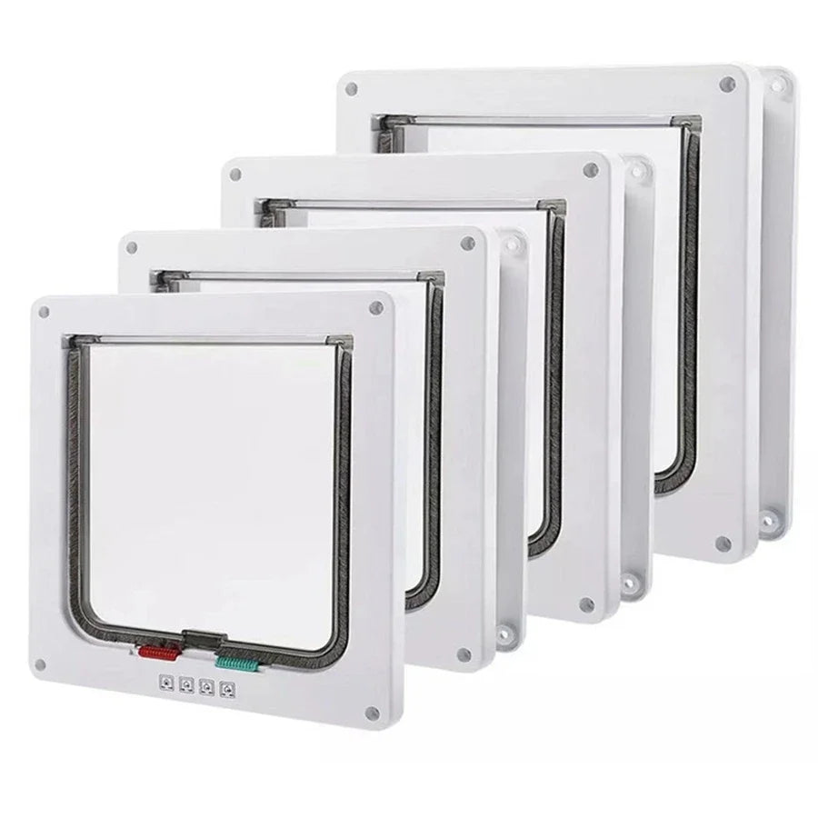 Weather Proof Cat Door 4 Way Locking for Cat up to 20 lbs for Interior