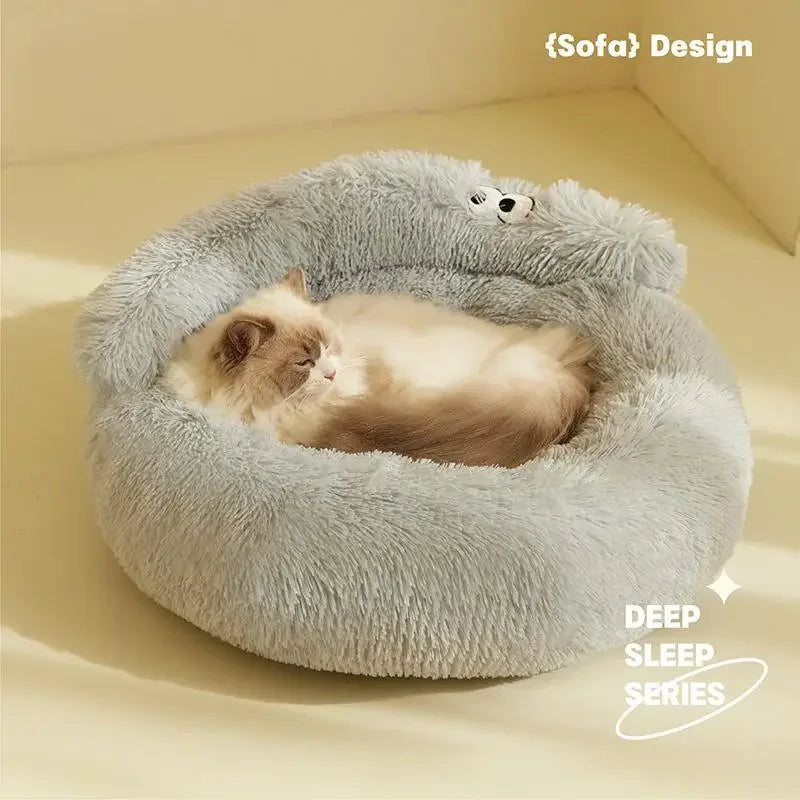 Warm Super Cat Bed Sleeping Cat Nest Soft Long Plush Best Pet Dog Bed