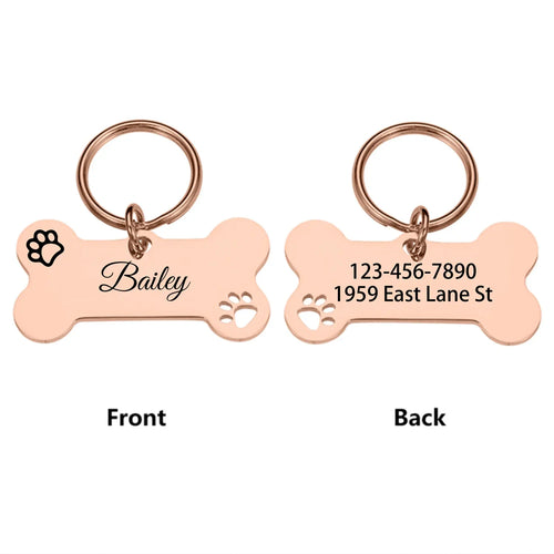1 pc abstract dog footprint Custom Name and text Personalized Dog Tags