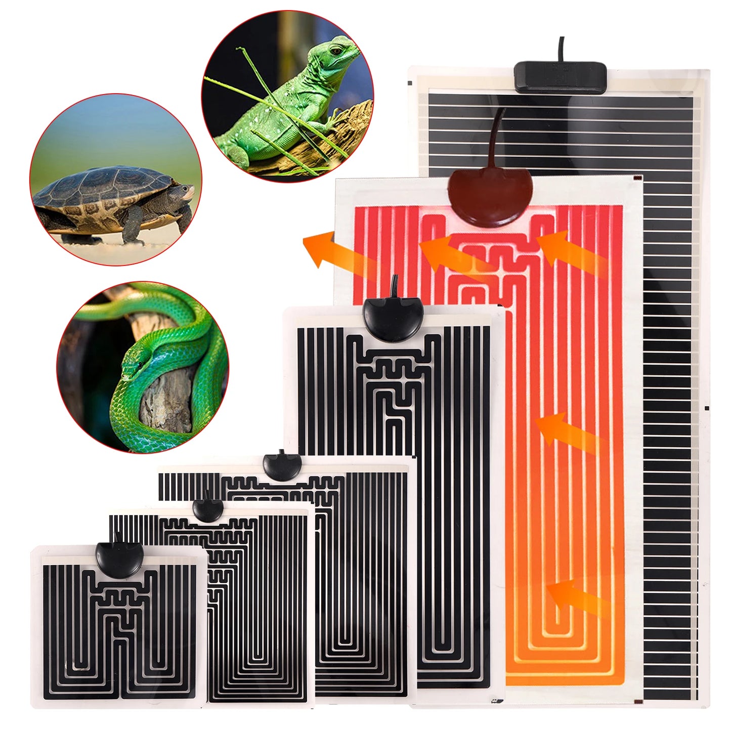 5-45W Reptiles Heat Mat Pet Heating Warm Pads Adjustable Temperature