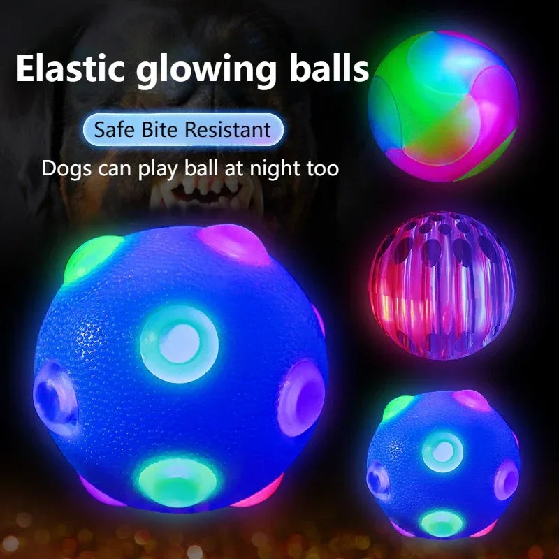 New Cat Dog Toys LED Light Emitting Bouncy Ball Safety Environmental