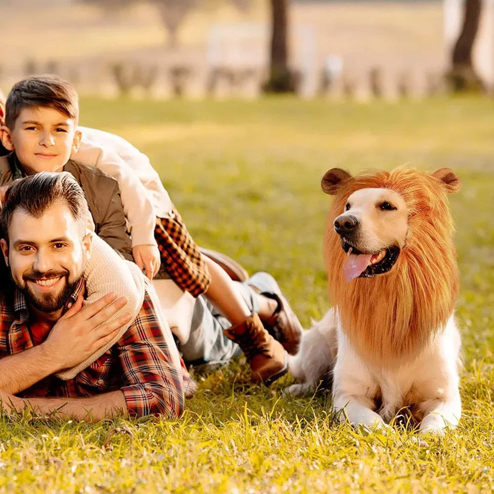 Cute Pet Dog Cosplay Clothes Lion Mane For Dog Costumes Realistic Lion