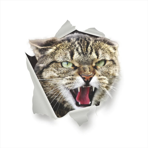 Vivid 3d Hole Funny Cat Dog Toilet Stickers Diy Wc Washroom Home