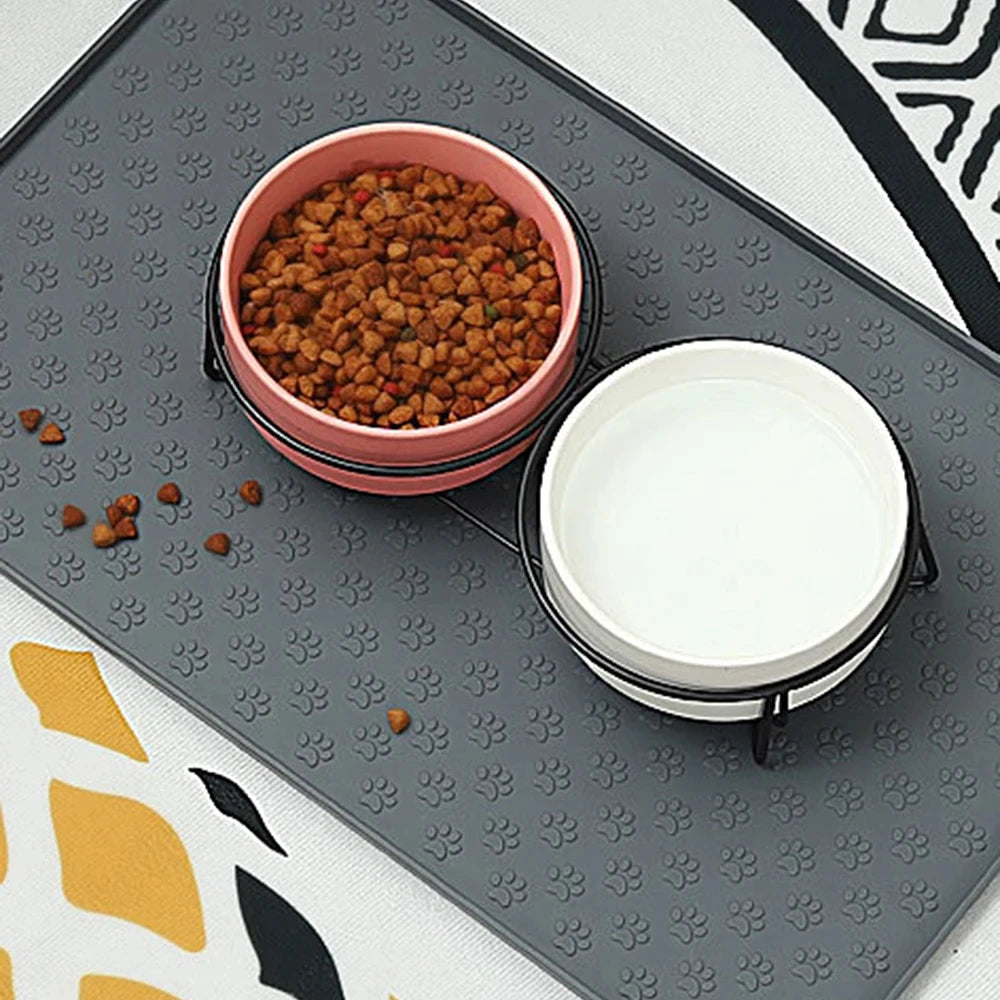 Pet Placemat Nonspill Easy to Clean Foldable Cat and Dog Feeding Mat