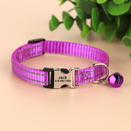 Cat Collar Free Personalized Kitten Collars Engraved Pet Puppy Name