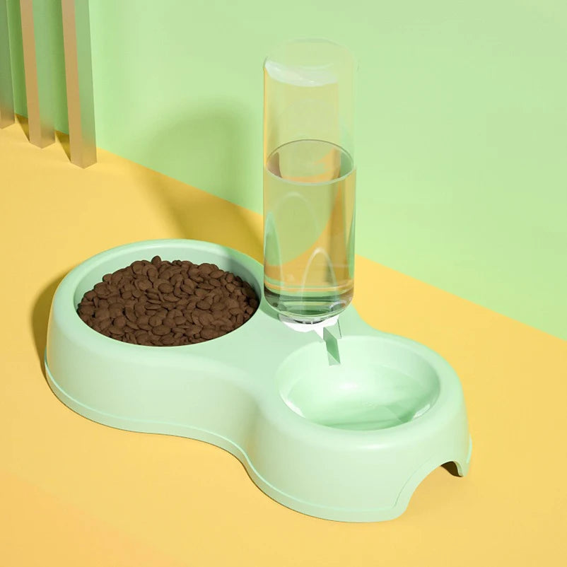 Pet Cat Bowl Automatic Feeder Water Dispenser Dog Cat Food Bowl with