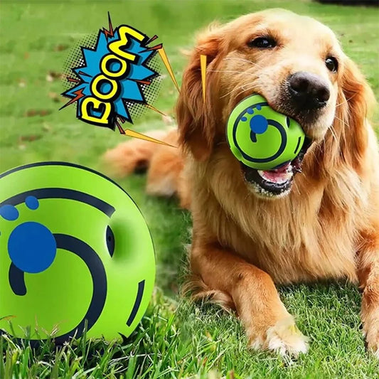 Pet Chew Ball for Cats and Dogs - No Battery, Self-Activated Squeaky