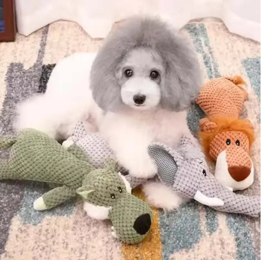 2025 Pet Dog Toys for Large Dogs Cute Plush Squeak Fleece Durable