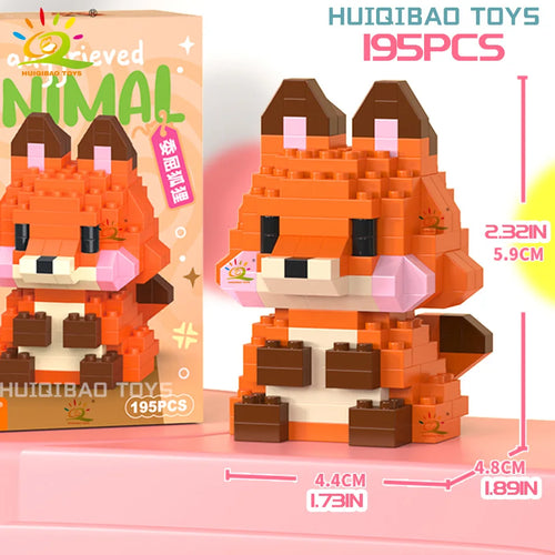 HUIQIBAO MINI Cute Pet Animal Penguin Model Building Block Micro Set