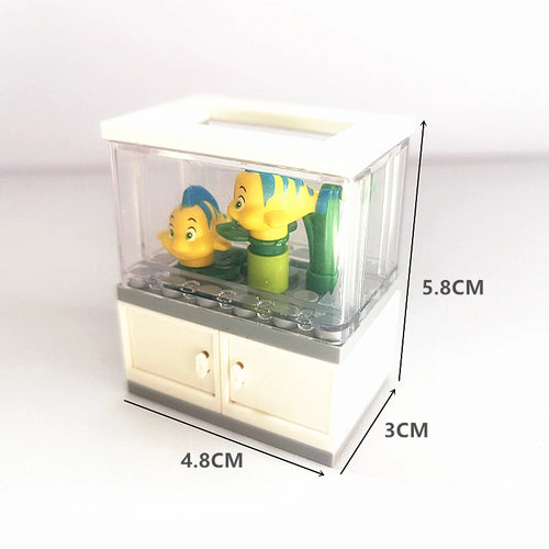 City Friends Fish Tank Building Blocks MOC Assemble Toys ClownFish