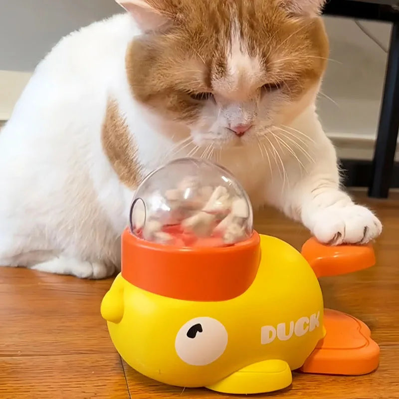 Little yellow duck pet leaking device pet interactive toys educational