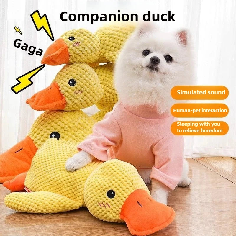 Calming Duck Toy for Dog,Soothing Plush Pet Toys with Sound Quack, Pet