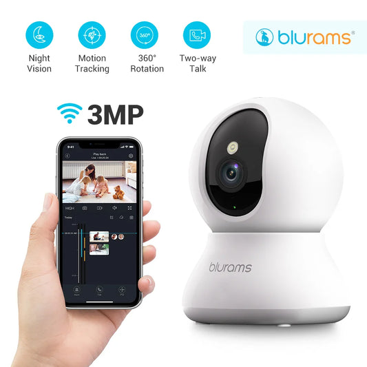blurams Pet Camera 2K, 360° Indoor Security Camera, Dog Camera with