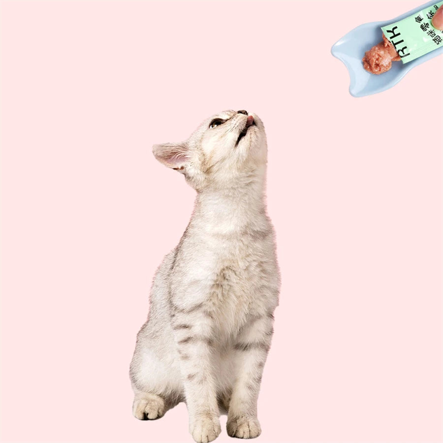 Pet Supplies Cat Strip Squeeze Spoon Cat Strip Feeder for Lickable Wet