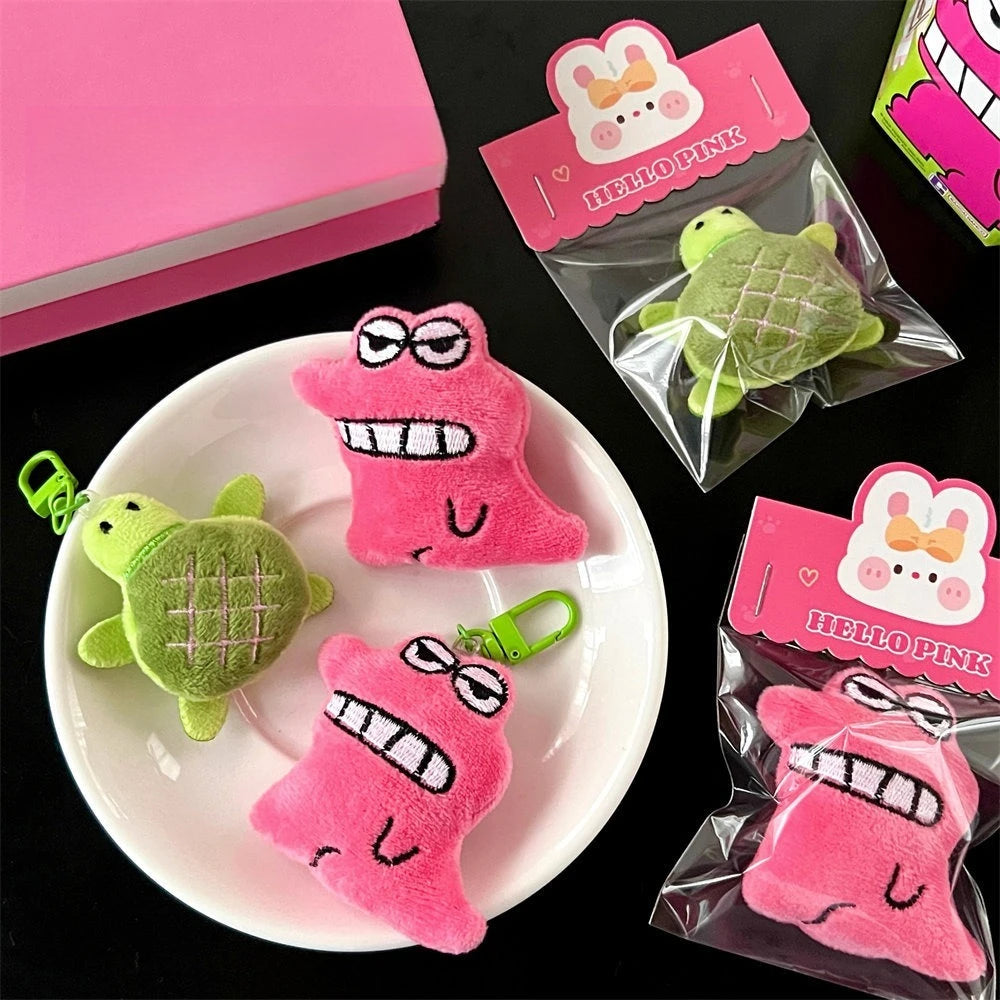 1/4 Pcs Cute Pet Brooch Pendant Cartoon Plush Crocodile Turtle Doll