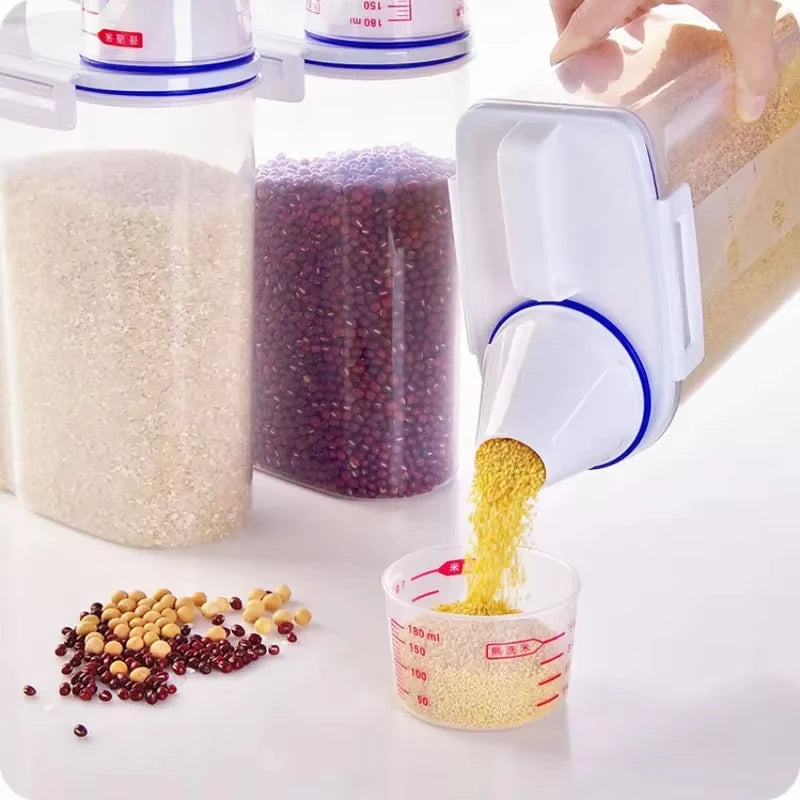 Sealed Grain Storage Jar Moisture-Proof Rice Bucket Pet Food Container