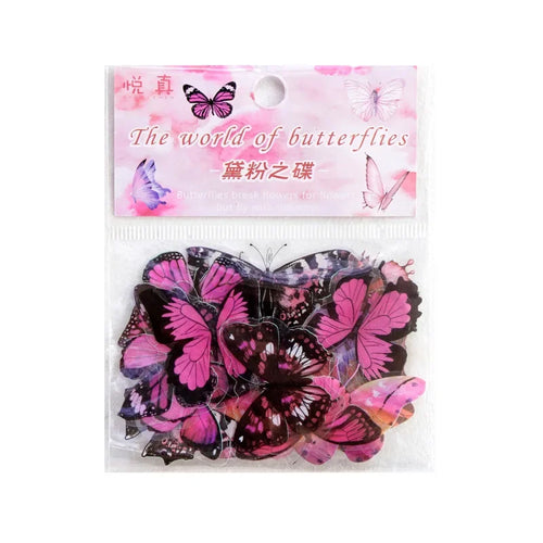 Journamm 40pcs/pack Butterfly Series Stickers Art Collage Junk Journal