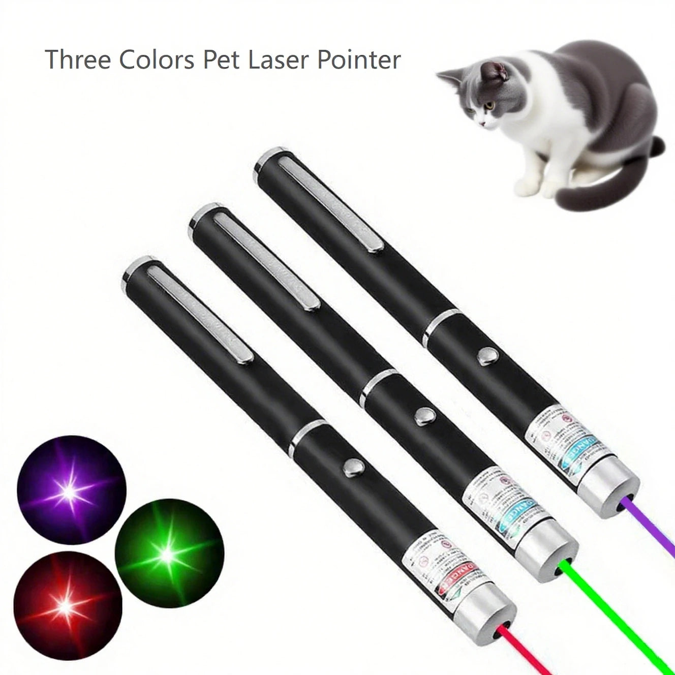 Pet Laser Pointer & LED Flashlight - Interactive Cat Scratching Toy,