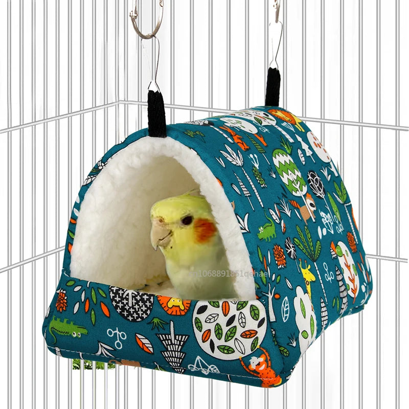 1pc Cute Print Bird Bed Mini Cage Rabbit Squirrel Mat Guinea Pig Nest