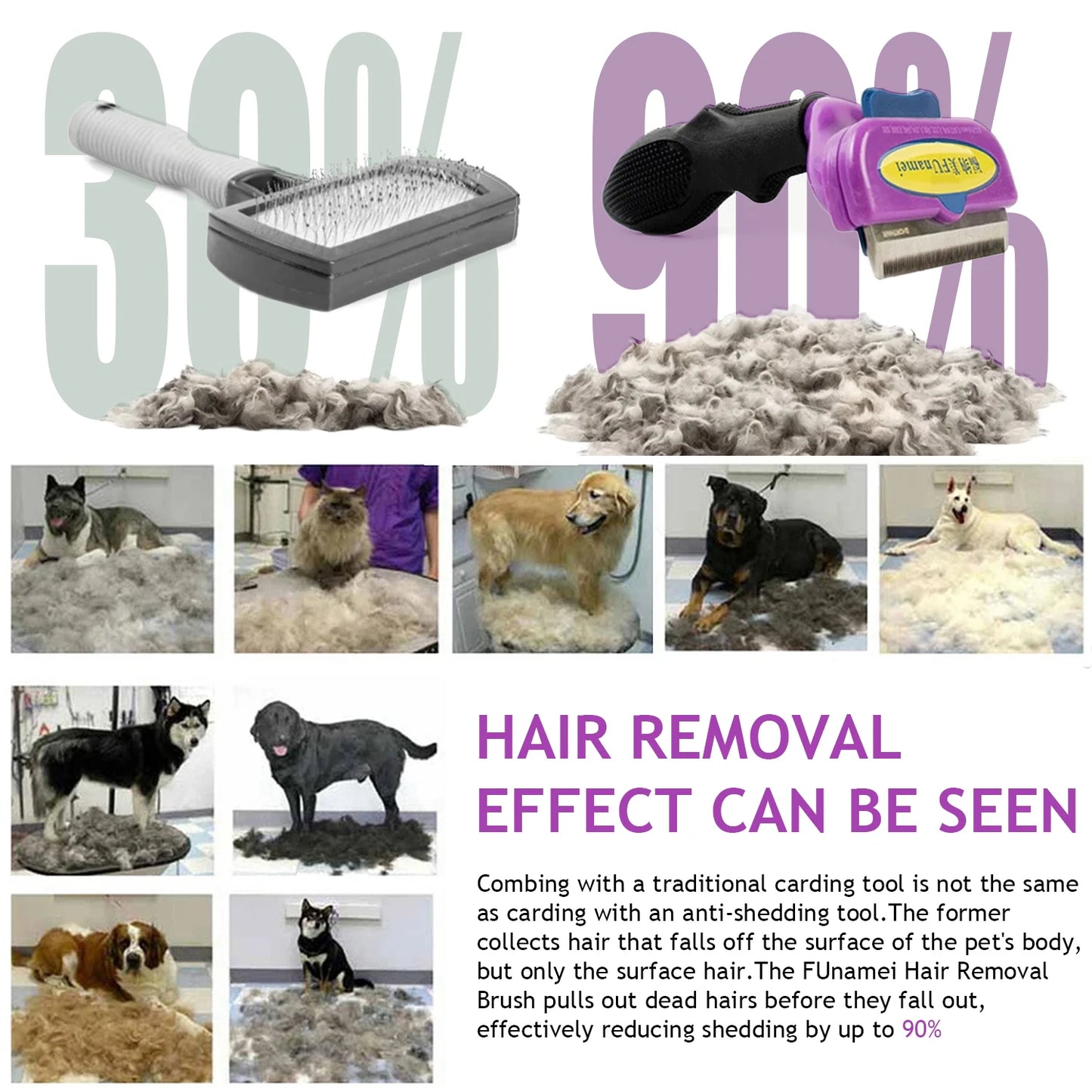 Dog Brush Grooming Accessories Pet Hair Knotting Remover Large Dogs