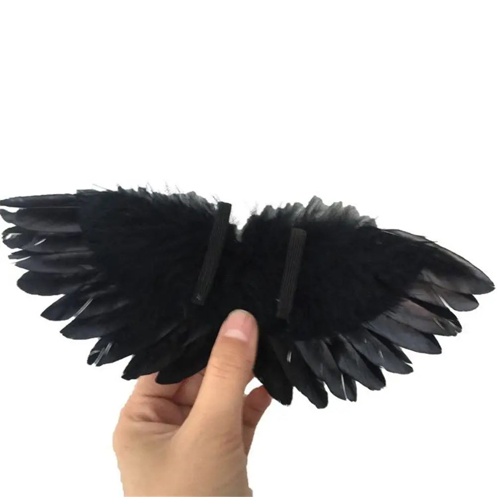 White Black Crafts Kids Mini Feather Angel Wing Newborn Dog Pet Prop
